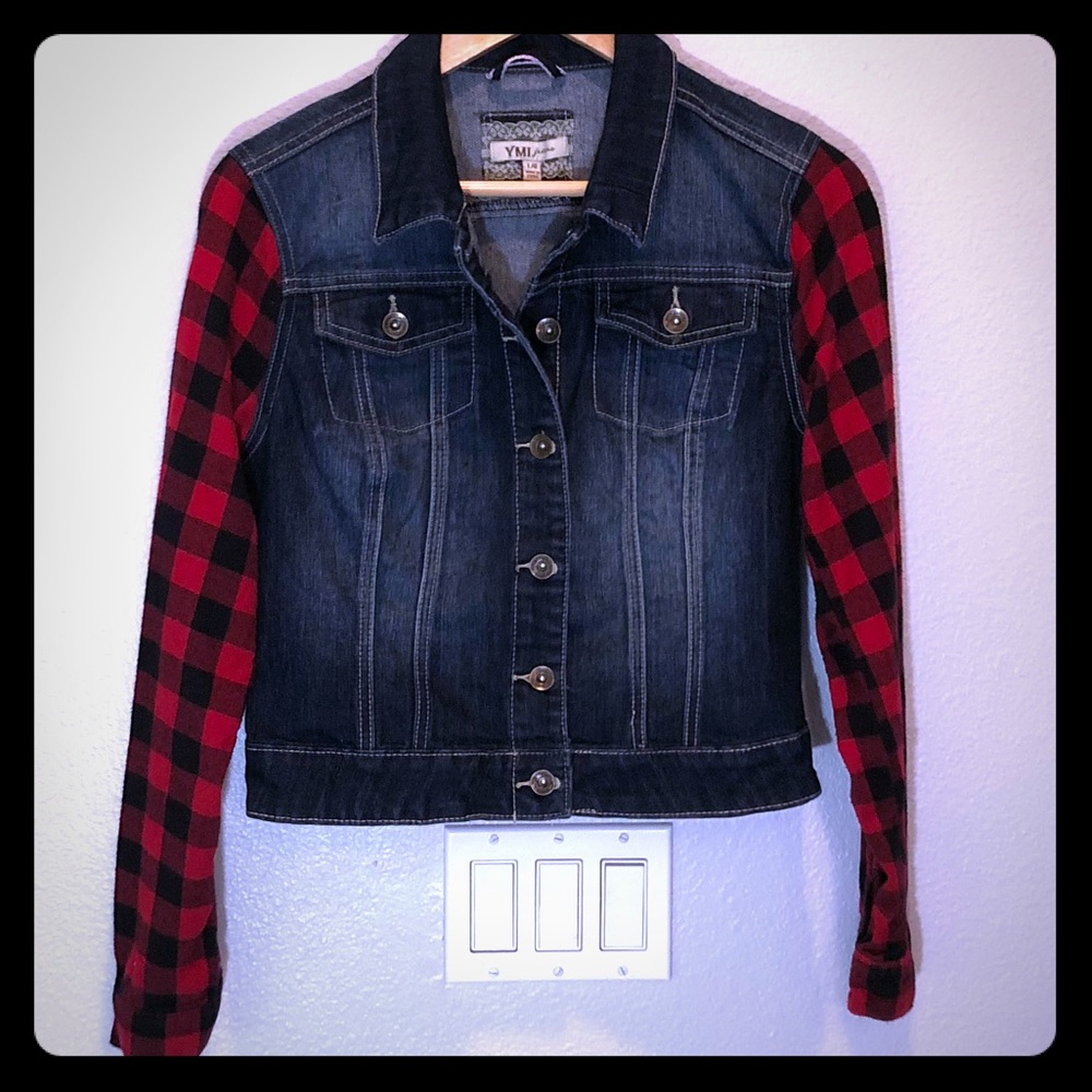 YMI Jeans - jean jacket - sz large Jr’s